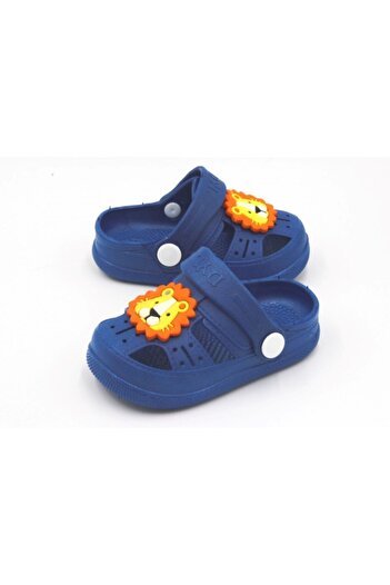 Daye Animal Figured Orthopedic Children's Sandals Slippers with Non-Slip Soles - Midnight Blue
