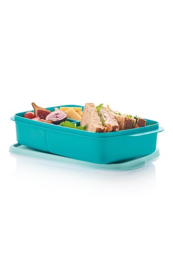 Tupperware Blue Compartment Nutrition 1 lt & Tupperware Eco Bottle Blue Drinker 500 ml Set