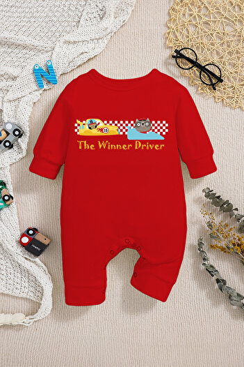 ADABEBEK New Season Winner Driver Baby Jumpsuit - with Snaps from the Bottom 22289