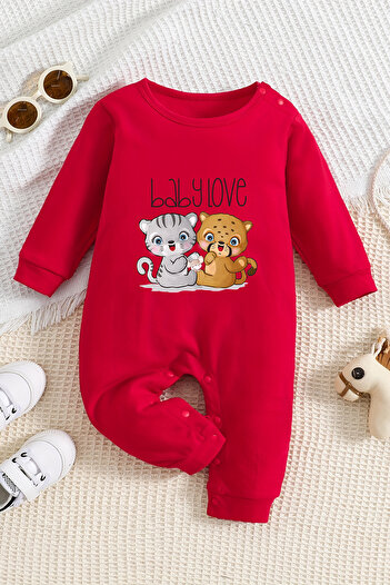 ADABEBEK Cat Patterned Baby Rompers - 22370 Baby Love