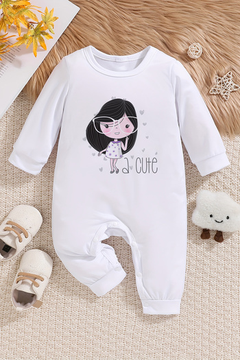 ADABEBEK 100% Cotton Printed Jumpsuit for Baby Girl - 22402