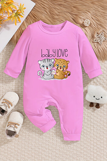 ADABEBEK Cat Patterned Baby Rompers - 22370 Baby Love