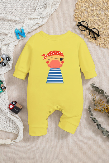 ADABEBEK 22229 Model Baby Jumpsuit with Snaps on the Bottom - Pirate Style