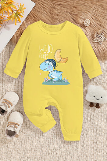 ADABEBEK Baby Boy Turtle Jumpsuit - 100% Cotton, Sleepy 22393