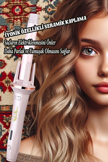 Shibowavy Otomatik Saç Maşası - Kalın Su Dalgası 25mm Extra Uzun Başlıklı