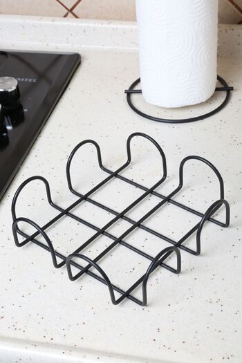 MultiStore Stainless Black Metal Napkin - Organizer