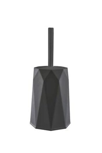LeesHome Gray Bathroom Set of 2 Plastic 5 L Trash Can and Toilet Brush