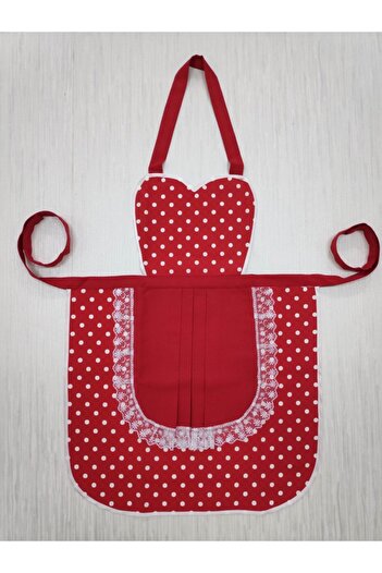 MoT Dekor Waterproof Laced Pink Modern Cotton Fabric Kitchen Apron M1903