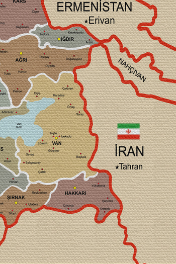Dropcek eticaret Wall Cover Detailed Current Türkiye Map Quality Canvas Wall Tapestry-4051