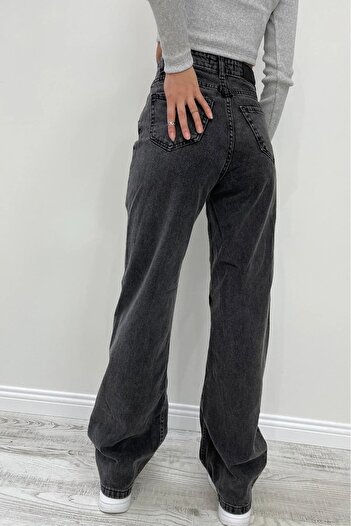 DRC trend Mira 90S Smoked Power Lycra - Super High Waist Loose Palazzo Jeans
