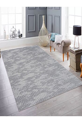 ALgorand Home Anthracite Gray Runner - Washable, Non-Slip Base, Cutting Embossed Living Room Hallway Kitchen Rack
