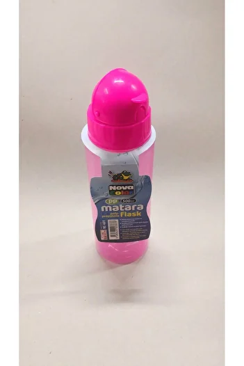 Nova Color Pink Transparent Water Bottle with Straw Water Bottle Pp Water Bottle Nature Friendly Product 500ml