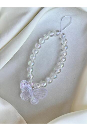 PEONY - peonyofficiall Transparent Butterfly Phone Charm Janjan Transparent Bubble Ball Phone Lanyard Bag Ornament