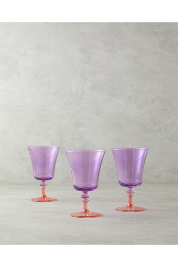 English Home Berry Glass Set of 3 - 280 ml Pink and Orange Cup