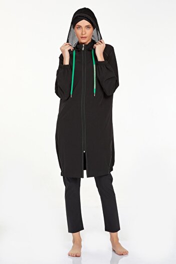 Remsa Mayo Ronına 4579 Black Hijab Swimsuit - Removable Hood