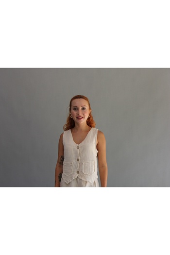 ASC SUN Buttoned Muslin Vest