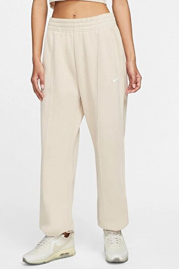Nike Îmbrăcăminte sport Pantaloni cu croiala normală Pantaloni de sport largi și lungi Crem