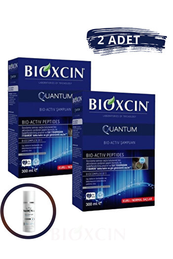 Bioxcin Quantum 300 Ml Dry/normal Hair Shampoo - Facial Cleansing Gel '2 Pcs'/'1 Pcs' - Set1250