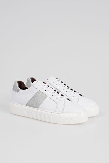 CZ London Genuine Leather Men's Suede Detailed Lace Up Casual Sneaker