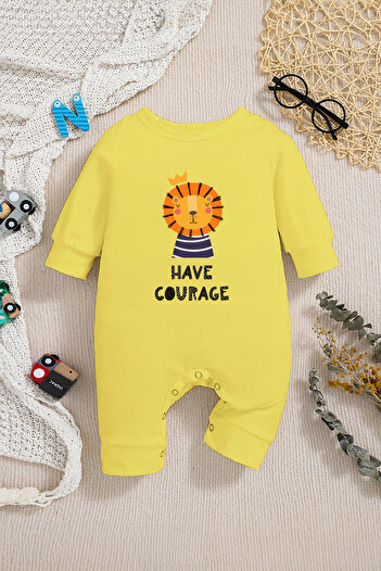 ADABEBEK New Season - Have Courage Baby Jumpsuit 22275, Bottom Snaps