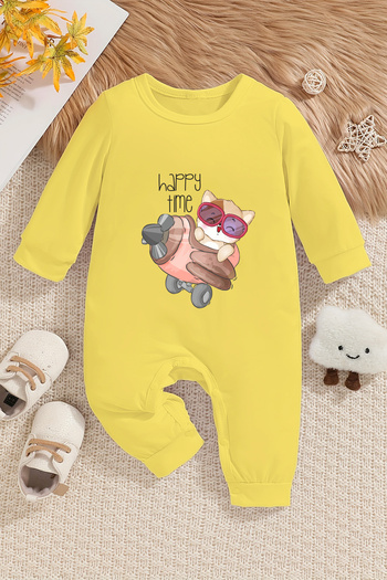 ADABEBEK Happy Me Baby Jumpsuit - Kitten Printed, Model 22361