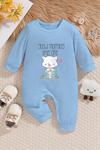 ADABEBEK Good Morning Little One - Printed Baby Jumpsuit 22362