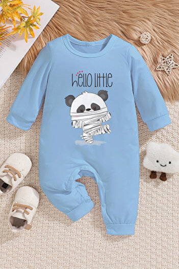 ADABEBEK Panda Printed 100% Cotton Baby Rompers - 22410