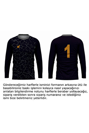 Wallzon Kaleci Forması,Kollar Sünger Destekli,Elite Model(Formaya İsim Baskısı İçin Harf Hediyeli)