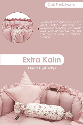 mordesign Bebek Yatağı ve Oyun Halısı, Babynest, Yenidoğan Oyun Halısı,  Açılır/Kapanır Yatak, Bloom Serisi