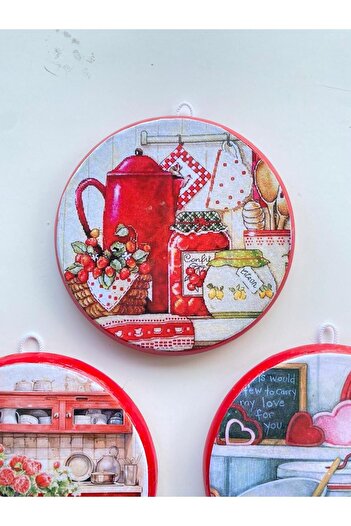 ZeyMin Art Mutfak Temalı 3 lü Duvar Süsü
