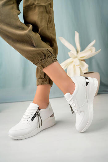 Dizzy Wedge Heeled Zippered Sneakers