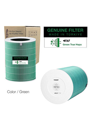 FAF FİLTRE Xiaomi Smart Air Purifier Model 4 Filtre 360 True Cam Hepa Yeni Formullü Filtre Yeşil