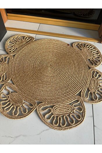 eftlyhome Modern Rugged Jute Wicker Doorfront - Bathroom Kitchen Living Room Living Room Mat Gift