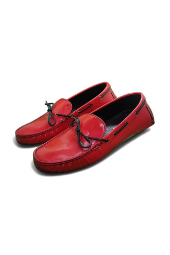 Baliz Men's Red Genuine Leather Loafer
