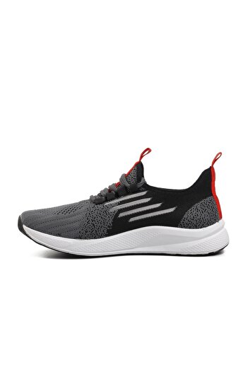 WALKWAY Ravello Unisex Sports Shoes - Smoke, Black, Red, Mesh