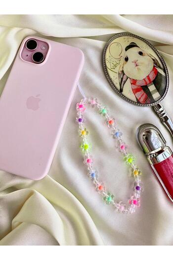 PEONY - peonyofficiall Colorful Transparent Daisy Phone Charm Floral Phone Lanyard Bag Ornament