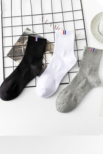 BGK Unisex 6 Pairs Rubber Patterned Long Socks