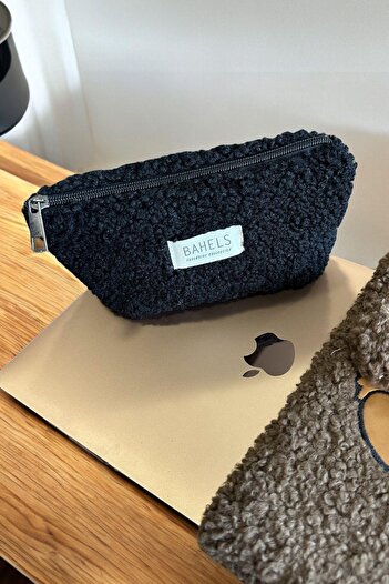 BAHELS Black Teddy - Single Eyed Zippered Wallet Makeup Bag Pencil Case