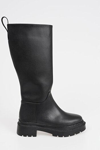 CZ London Women's Laceless Thick Toe Sole Boots