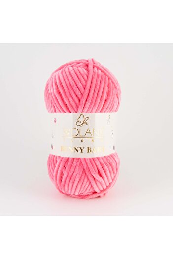 WOLANS 464 Neon Pembe Soft Kadife Bunny Baby Örgü Ipi Kadife Ip Yumuşak Oyuncak Ipi Battaniye Ipi