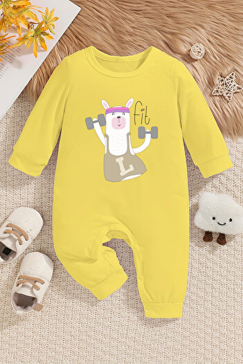 ADABEBEK Fit Litschi Printed Jumpsuit for Baby Girl - 100% Cotton 22414