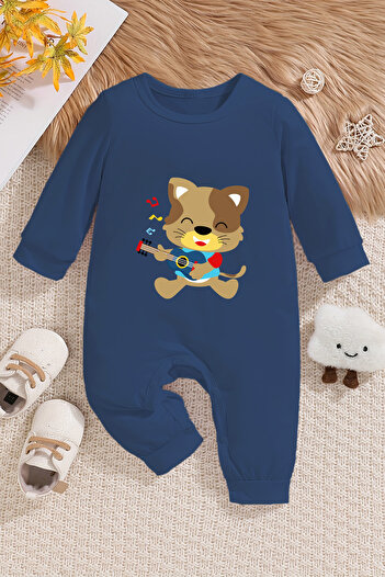 ADABEBEK New Season Baby Rompers - Dog Printed with Snaps from the Bottom 22220