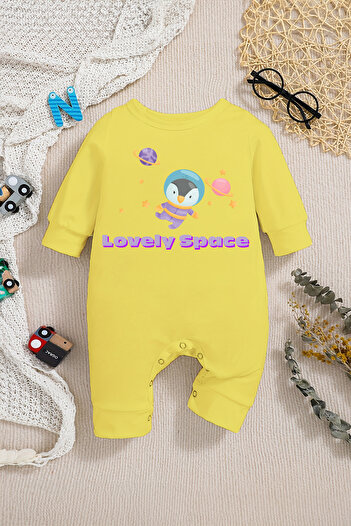 ADABEBEK Baby Boy Astronaut Penguin Printed Jumpsuit - 22300
