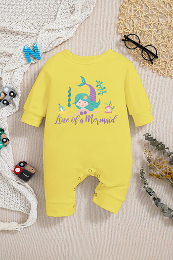 ADABEBEK New Season Baby Girl Jumpsuit - Love of a Mesmaid 22287 with Snaps from the Bottom