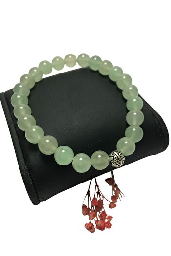 ayrestyle Aventurine Natural Stone Bracelet, 8 Mm Sphere Cut 19 Cm Aventurine Natural Stone Bead Unisex Bracelet