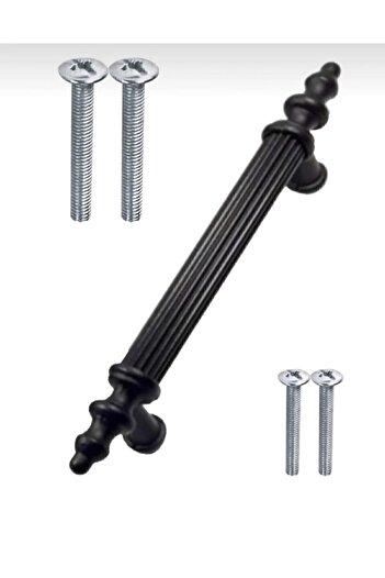 ETİK MOBİLYA AKSESUARLARI Mâner metalic Efsun, negru, 96 mm, mâner dulap de bucătărie, suport pentru pantofi, mâner dulap, mâner dulap de baie
