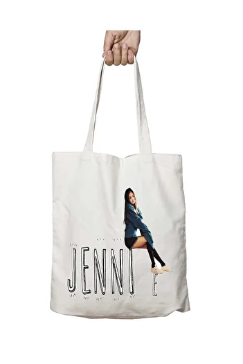 ART HEDİYE Blackpink Jennie - Two Sides Lasting and Washable Shoulder Tote Bag