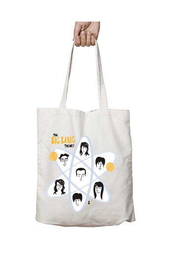 ART HEDİYE Big Bang Theory Atom - Two Sides Lasting and Washable Shoulder Tote Bag
