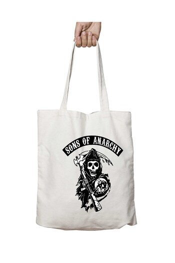 ART HEDİYE SONS OF ANARCHY Δύο Πλευρές Μόνιμη - Πλενόμενη υφασμάτινη τσάντα ώμου