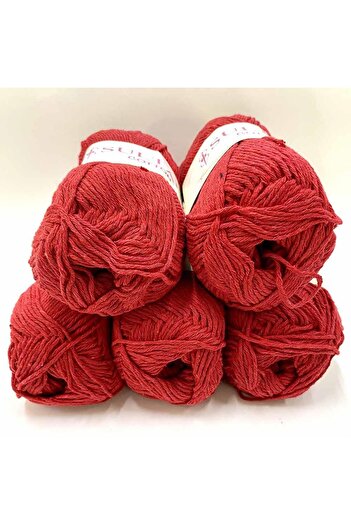 orhanucuzluk (5 Pieces) No:25 Red Sultan Cotton Amigurumi Yarn